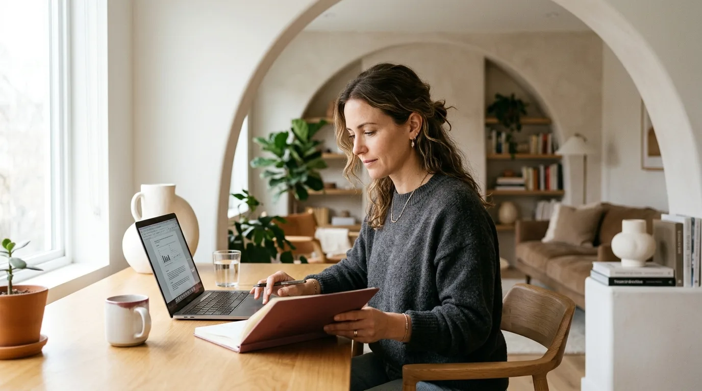 Recherche am Laptop in warmer Editorial-Anmutung zur Einordnung des Ratgeber-Themas.